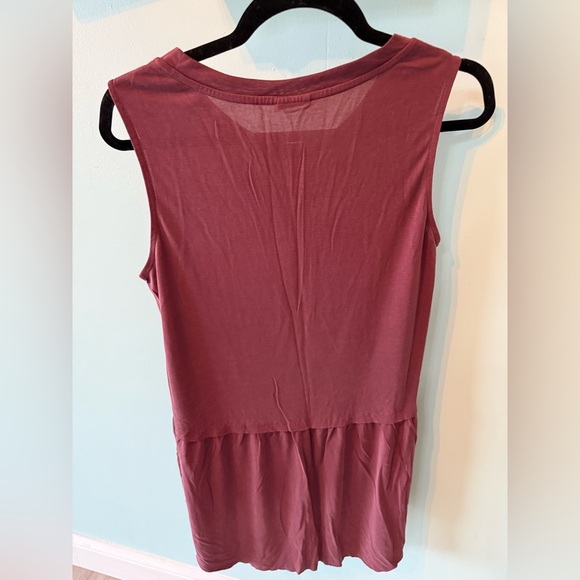 MOTE Women's Blouse Bluch Sleeveless Tunic Shirt Size Medium High Low Hem - Picture 5 of 6